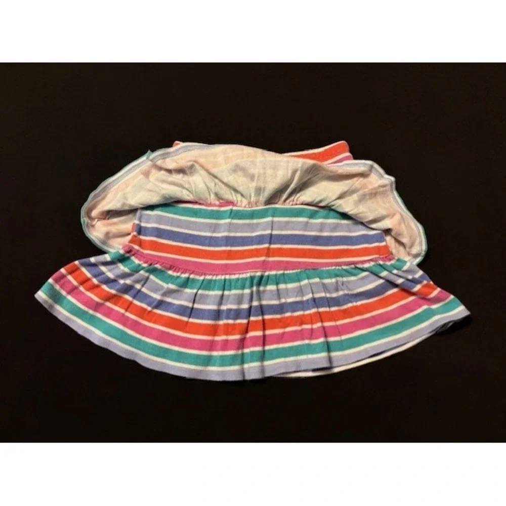 Gymboree size 8 striped multi colored skirt with attached shorts